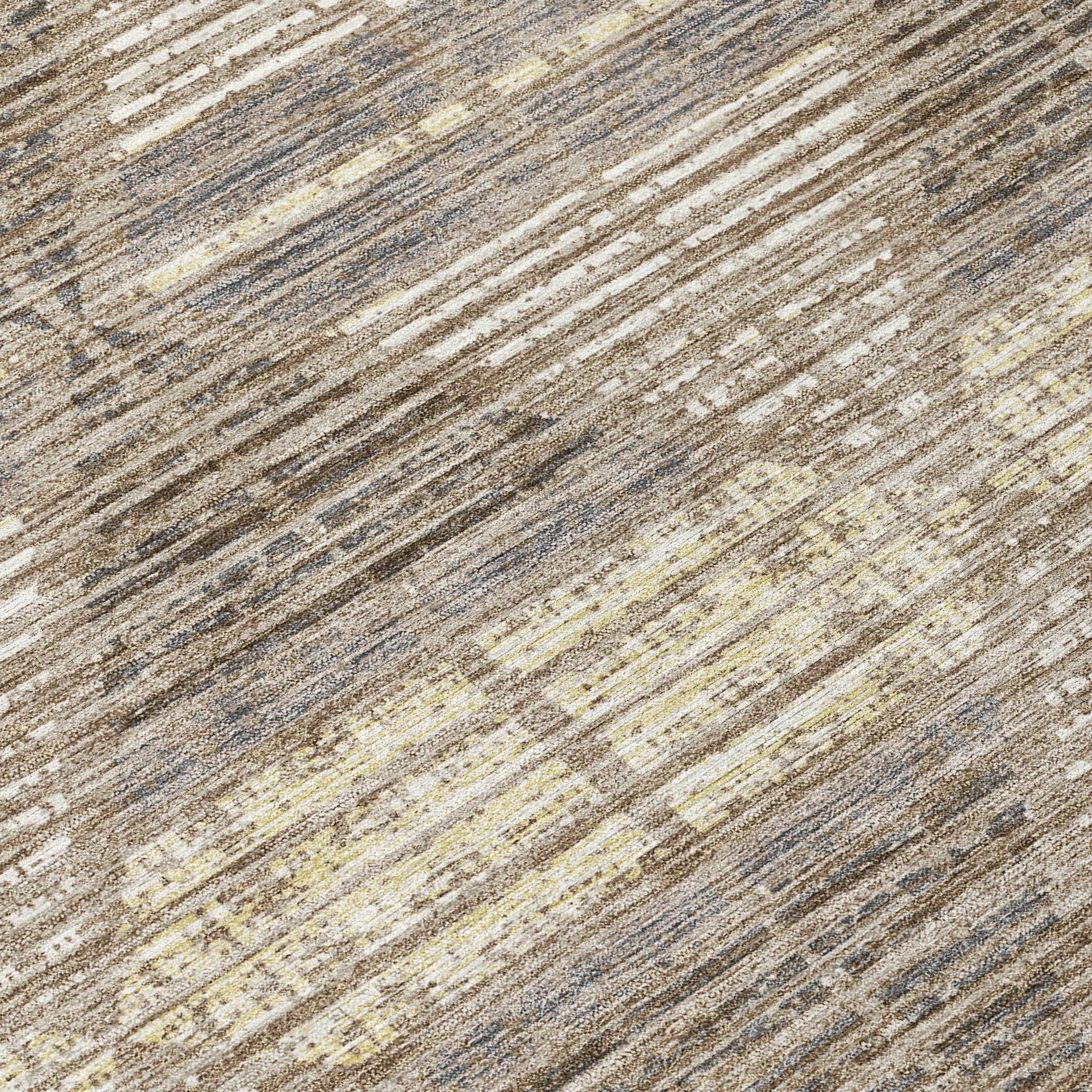 8' X 10' Brown And Beige Geometric Washable Indoor Outdoor Area Rug Homeroots Outdoor