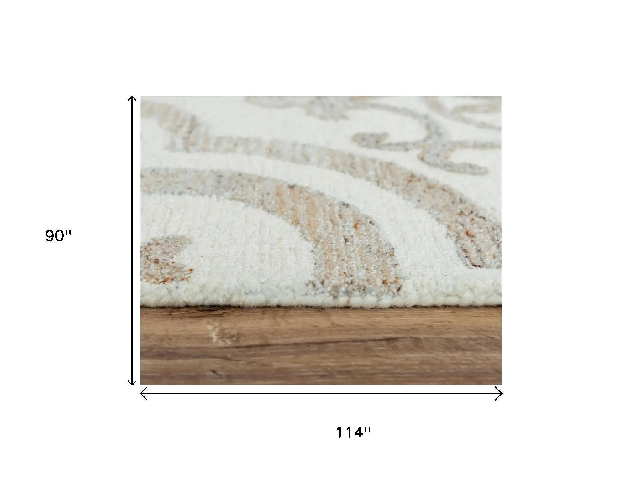 8' X 10' Brown And Beige Wool Moroccan Hand Tufted Area Rug Homeroots Home Decor