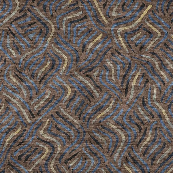 8' X 10' Brown And Black Abstract Washable Indoor Outdoor Area Rug Homeroots Outdoor