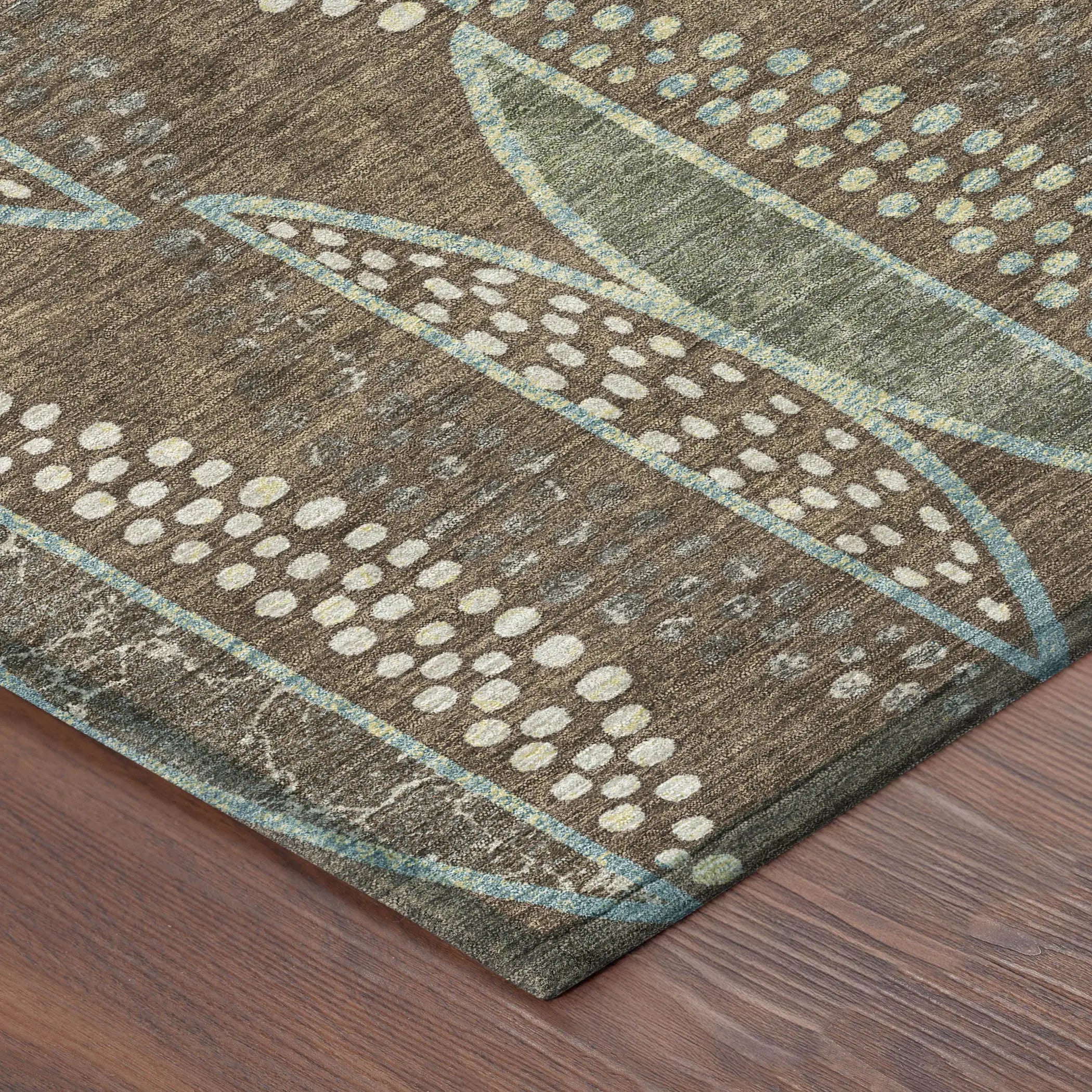 8' X 10' Brown And Gray Geometric Washable Indoor Outdoor Area Rug Homeroots Outdoor