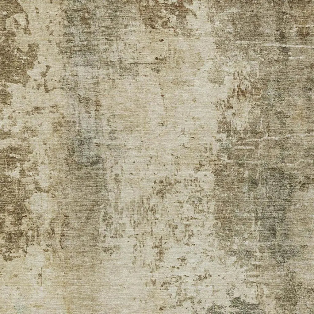 8' X 10' Brown And Green Abstract Washable Indoor Outdoor Area Rug Homeroots Outdoor