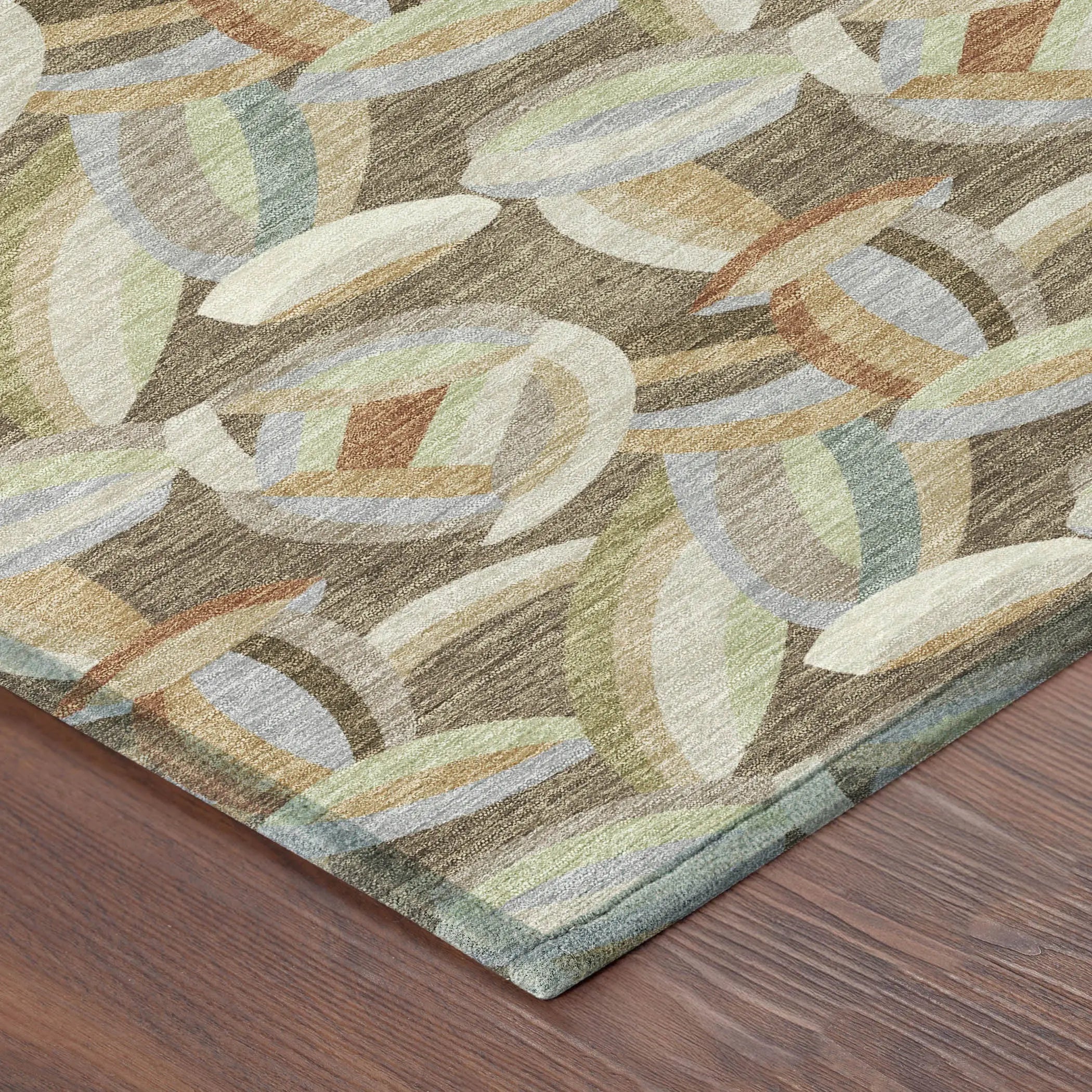 8' X 10' Brown And Ivory Abstract Washable Indoor Outdoor Area Rug Homeroots Outdoor