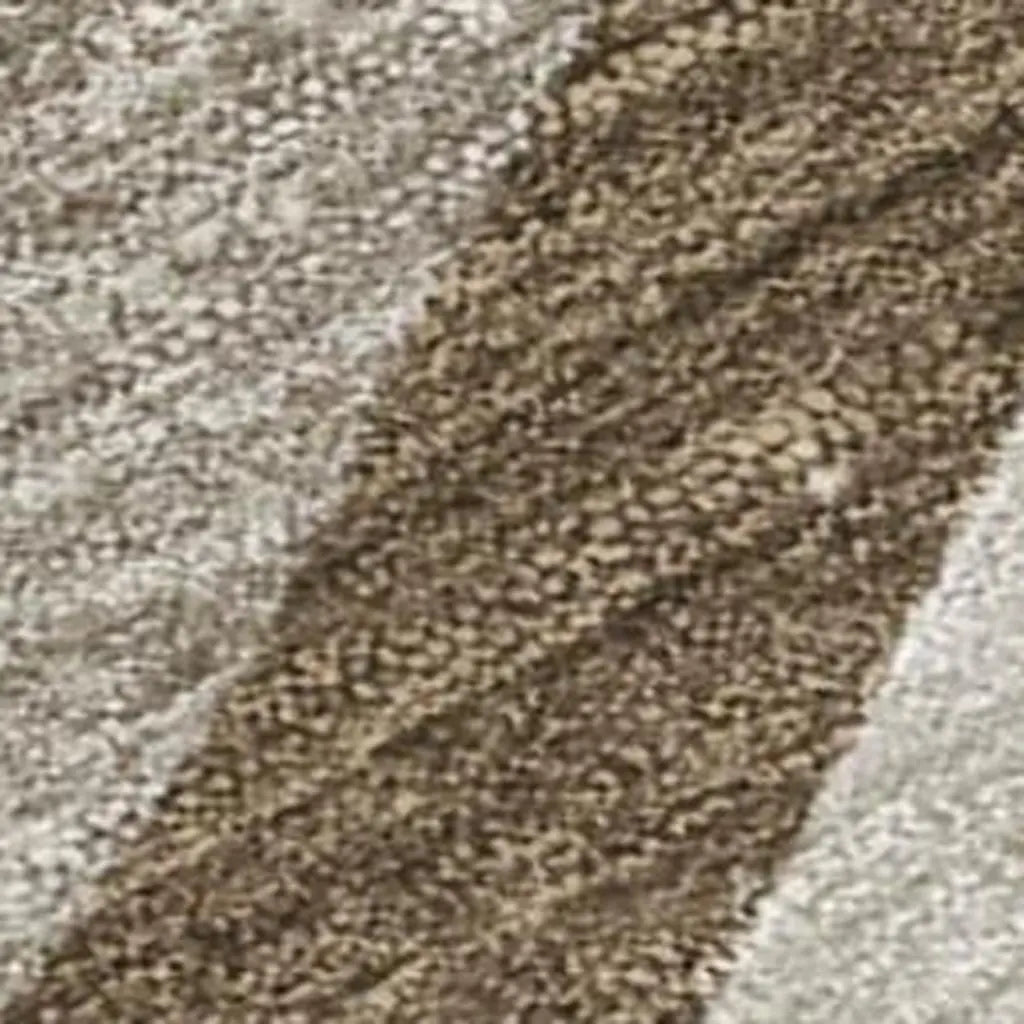 8' X 10' Brown And Ivory Abstract Washable Indoor Outdoor Area Rug Homeroots Outdoor