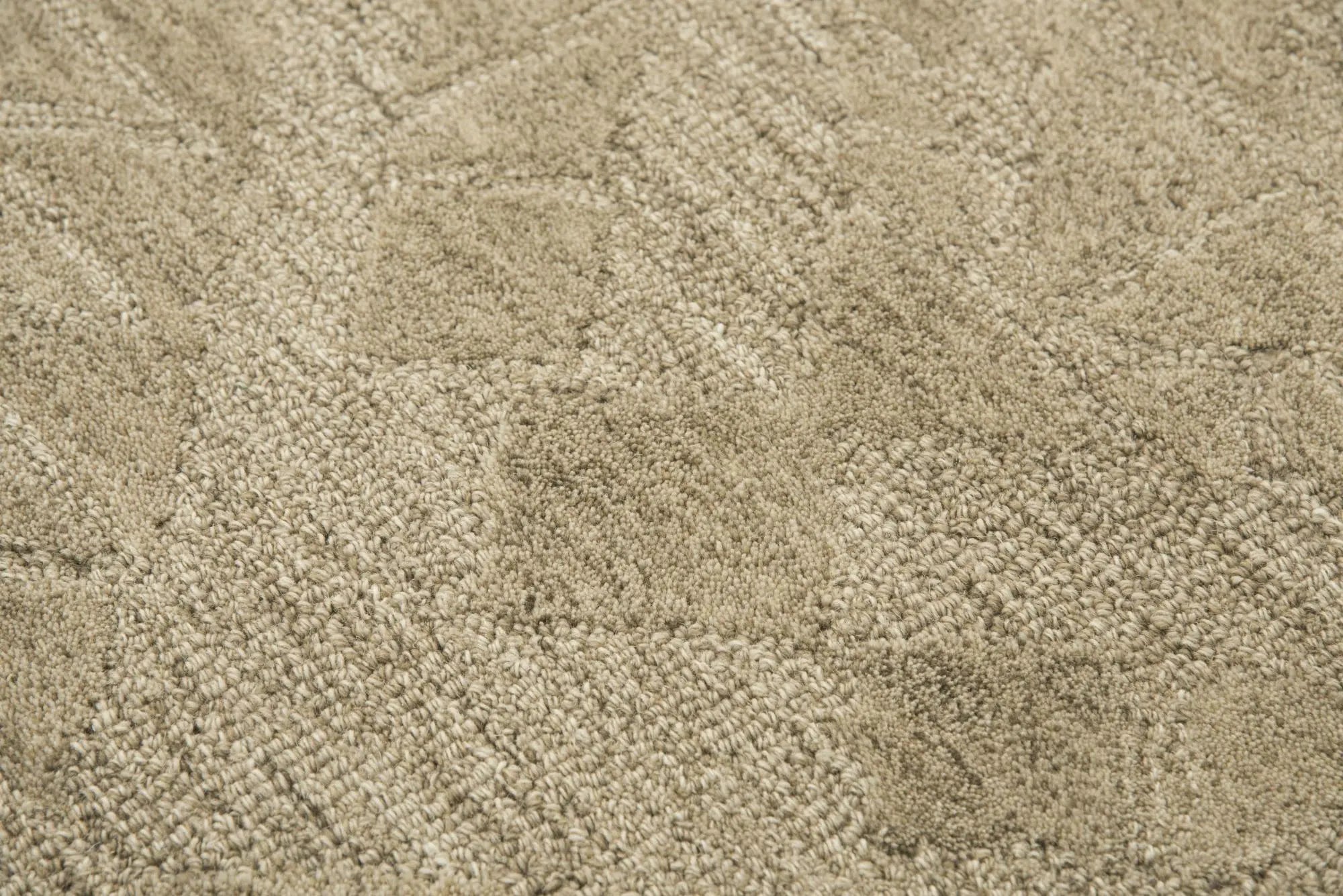8' X 10' Brown And Natural Wool Geometric Hand Tufted Area Rug Homeroots Home Decor