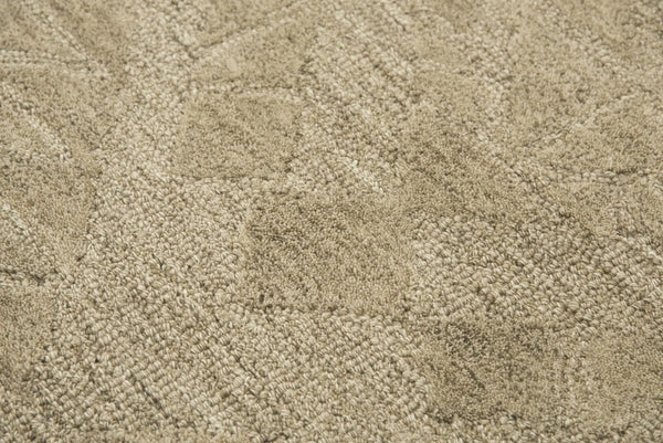 8' X 10' Brown And Natural Wool Geometric Hand Tufted Area Rug Homeroots Home Decor