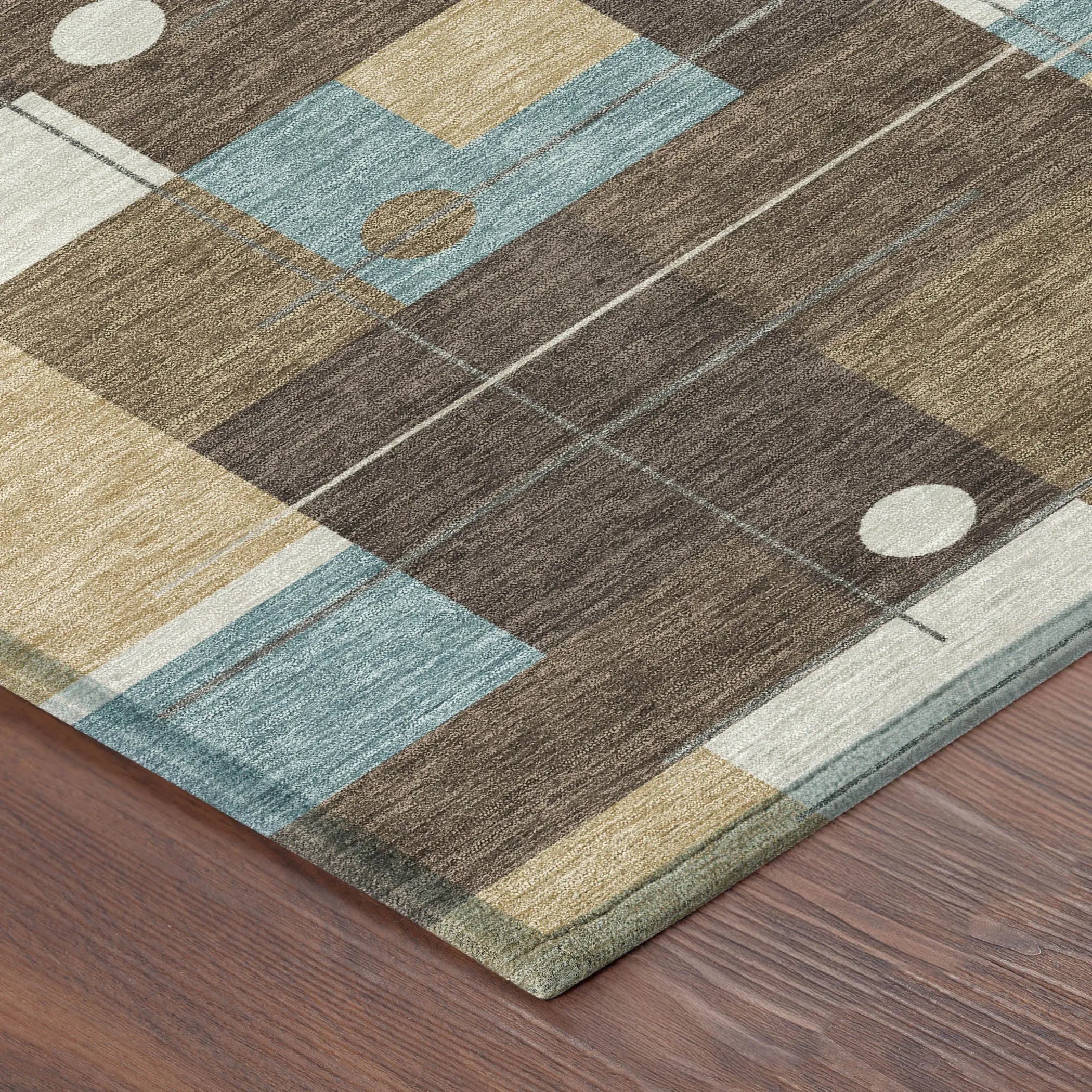 8' X 10' Brown And Pewter Geometric Washable Indoor Outdoor Area Rug Homeroots Outdoor