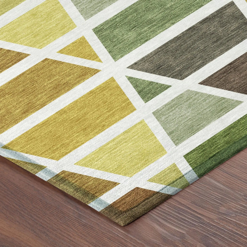 8' X 10' Brown And White Geometric Washable Indoor Outdoor Area Rug Homeroots Outdoor