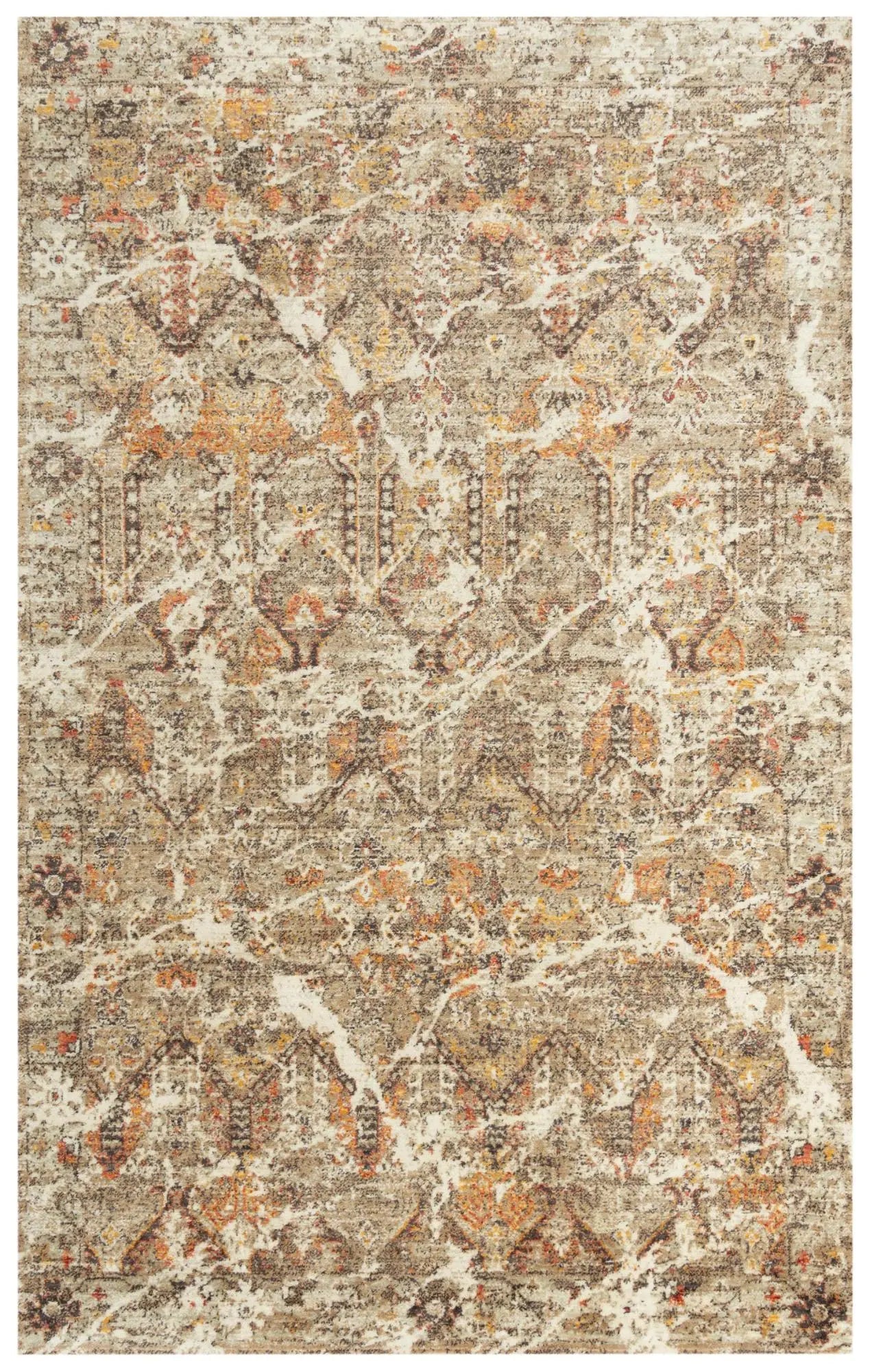 8' X 10' Brown Beige Ivory And Green New Zealand Lambs Wool Abstract Hand Carved Handmade Area Rug Homeroots Home Decor