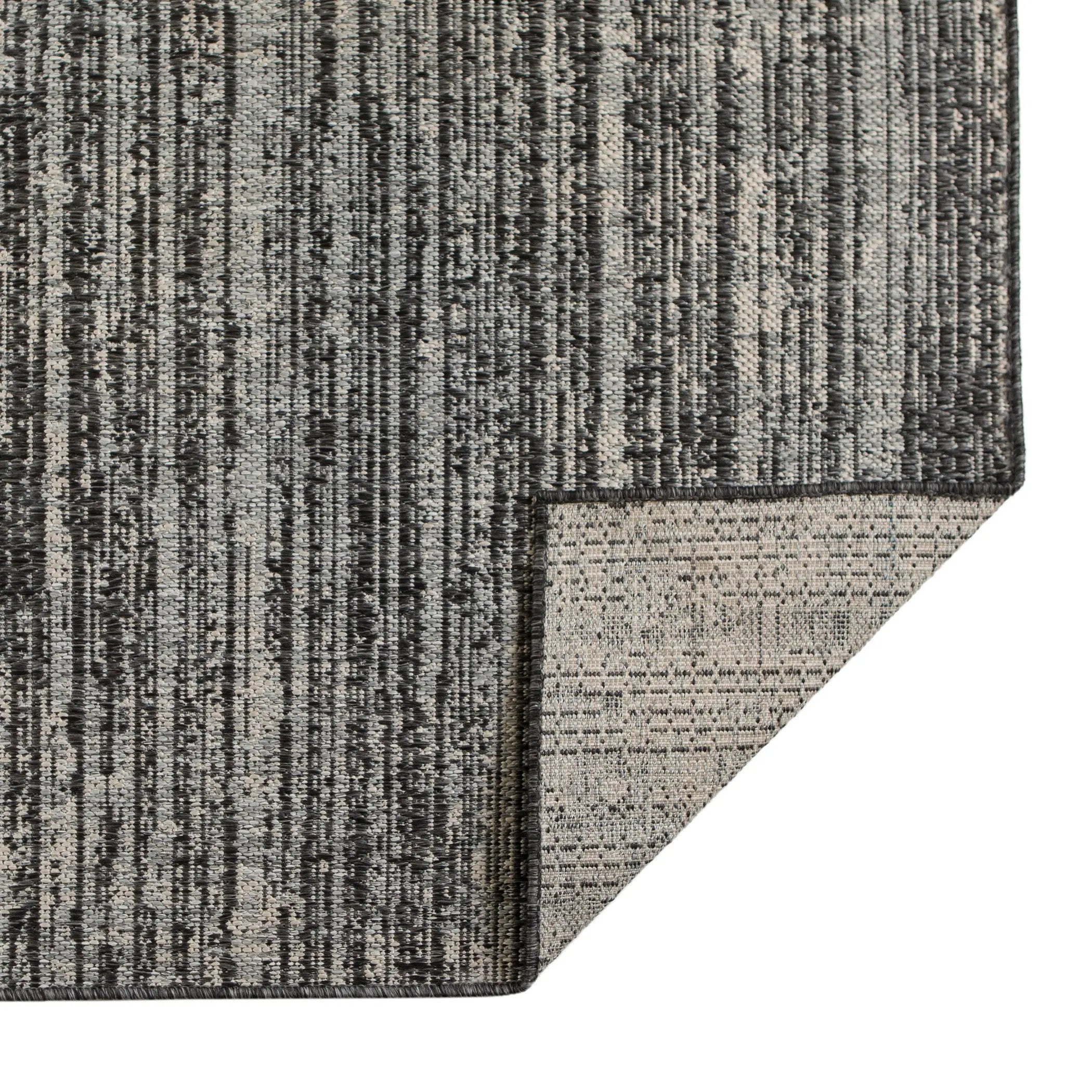 8' X 10' Brown and Ivory Striped Stain Resistant Indoor Outdoor Area Rug Homeroots Outdoor