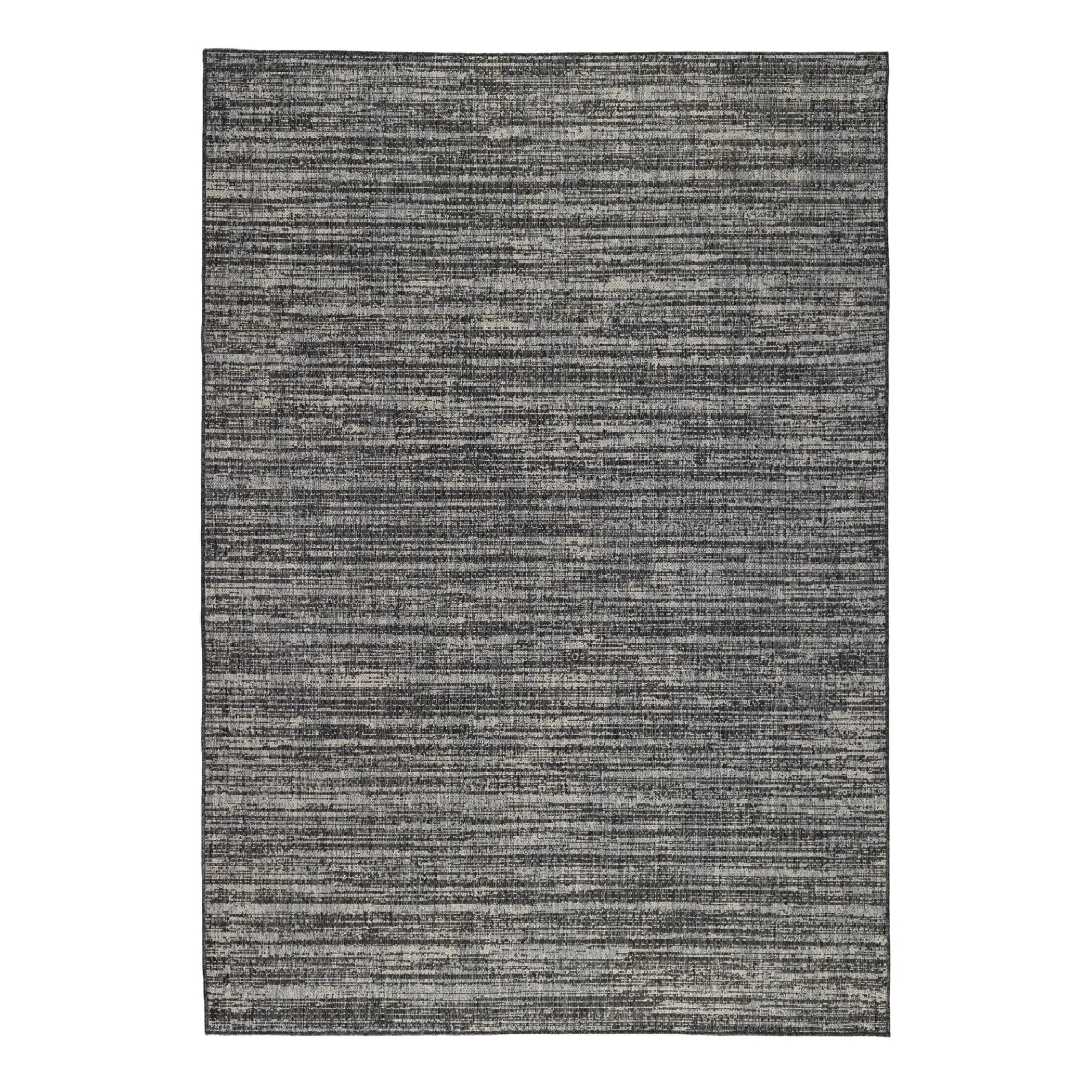 8' X 10' Brown and Ivory Striped Stain Resistant Indoor Outdoor Area Rug Homeroots Outdoor