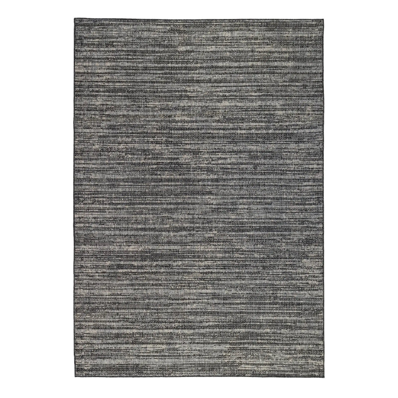 8' X 10' Brown and Ivory Striped Stain Resistant Indoor Outdoor Area Rug Homeroots Outdoor