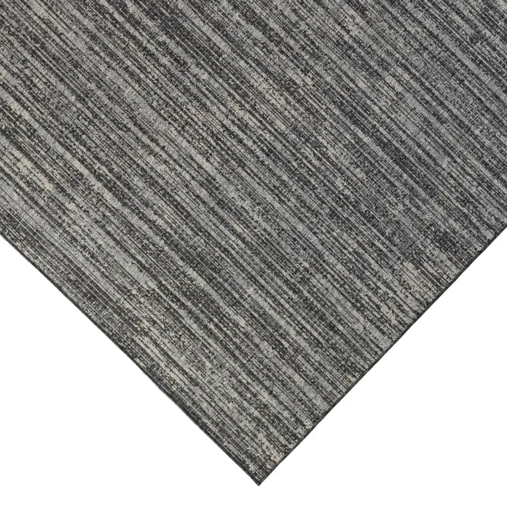 8' X 10' Brown and Ivory Striped Stain Resistant Indoor Outdoor Area Rug Homeroots Outdoor