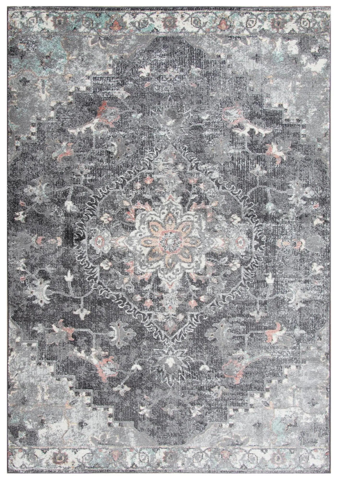 8' X 10' Charcoal And Gray Abstract Area Rug Homeroots Home Decor