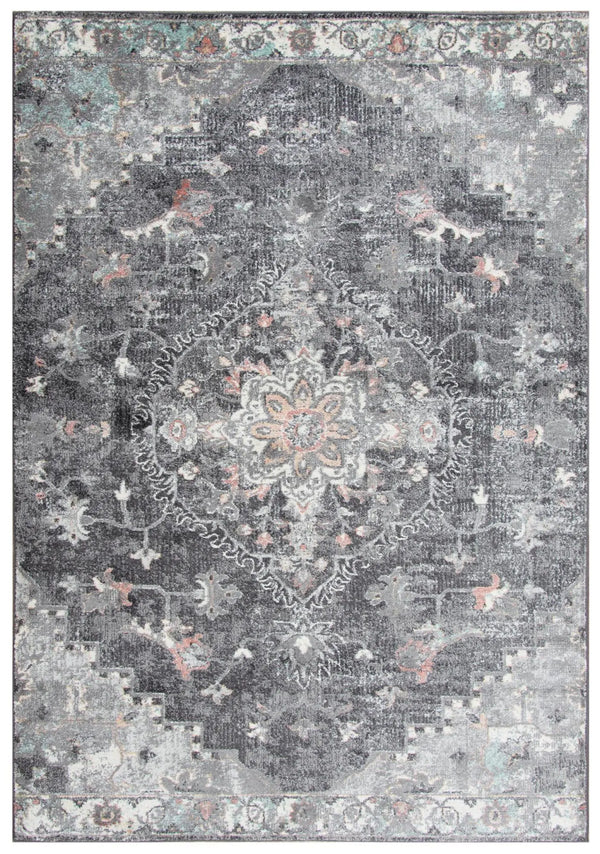 8' X 10' Charcoal And Gray Abstract Area Rug Homeroots Home Decor