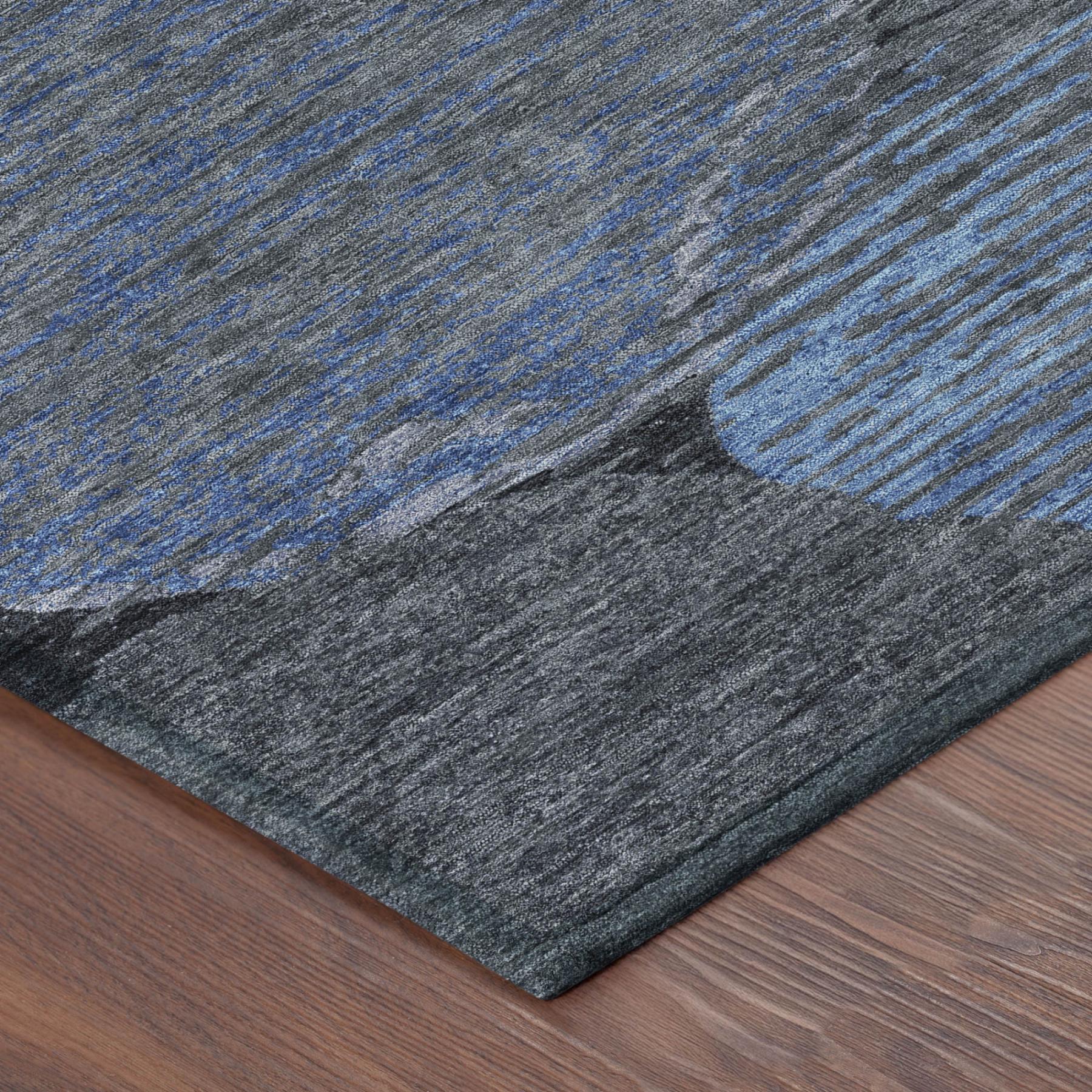 8' X 10' Charcoal And Gray Geometric Washable Indoor Outdoor Area Rug Homeroots Outdoor