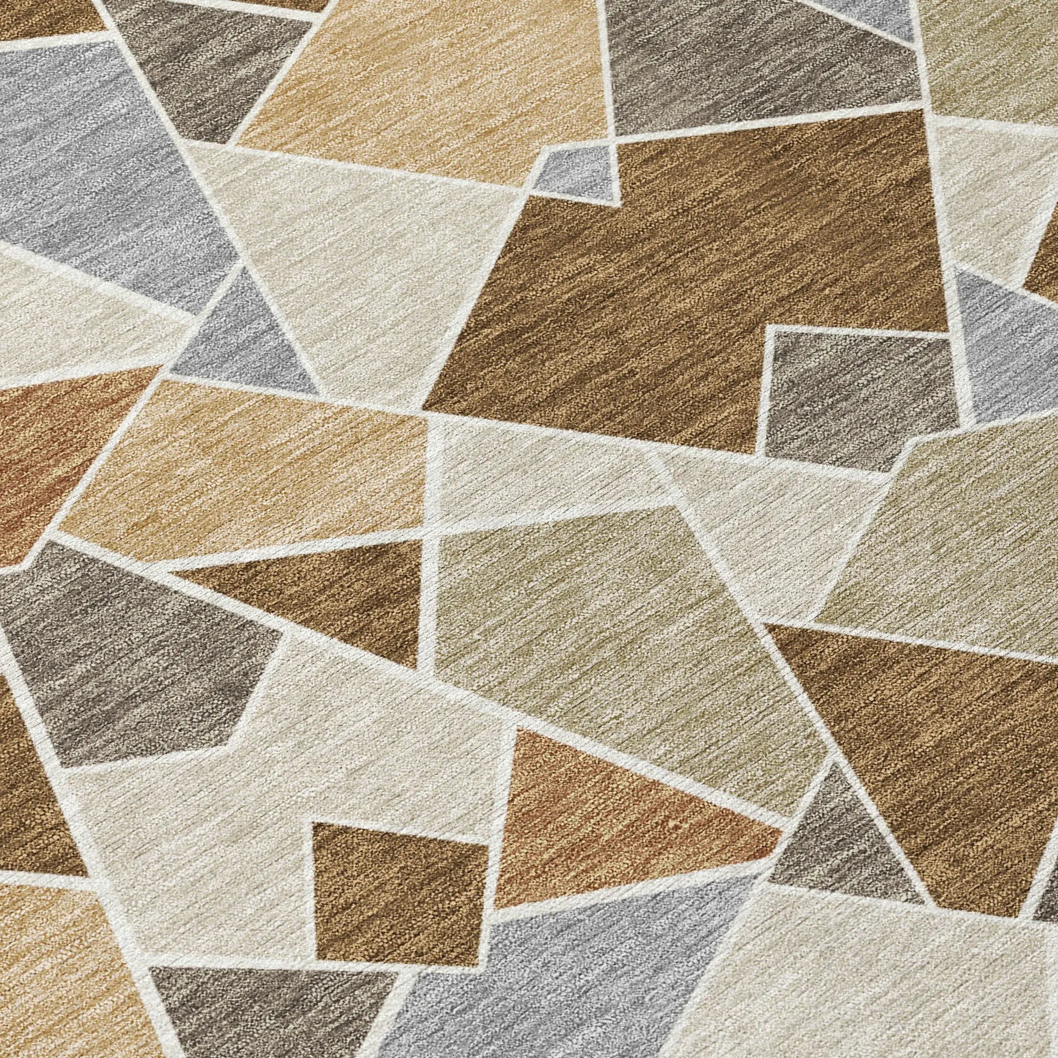 8' X 10' Chocolate And Beige Geometric Washable Indoor Outdoor Area Rug Homeroots Outdoor