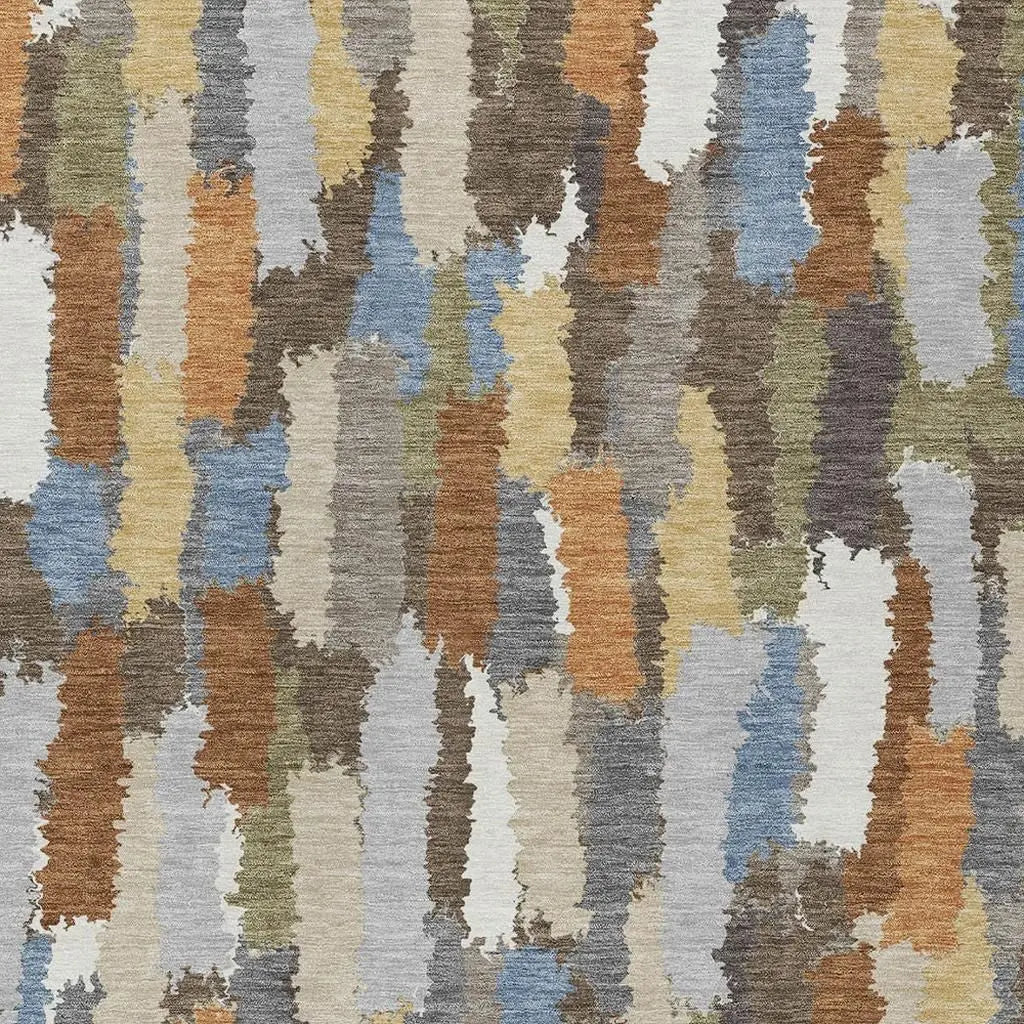 8' X 10' Chocolate And Beige Striped Washable Indoor Outdoor Area Rug Homeroots Outdoor
