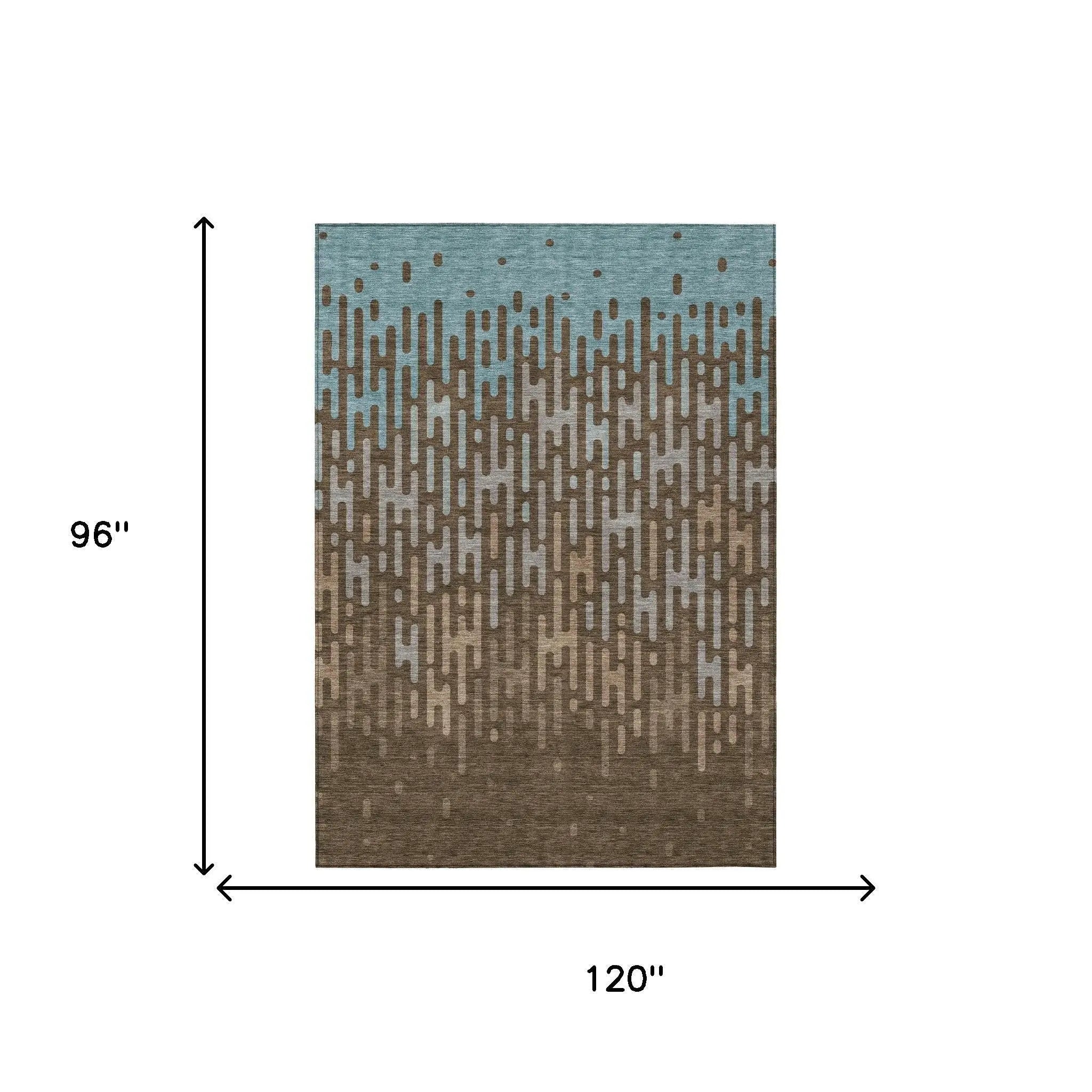 8' X 10' Chocolate And Brown Abstract Washable Indoor Outdoor Area Rug Homeroots Outdoor