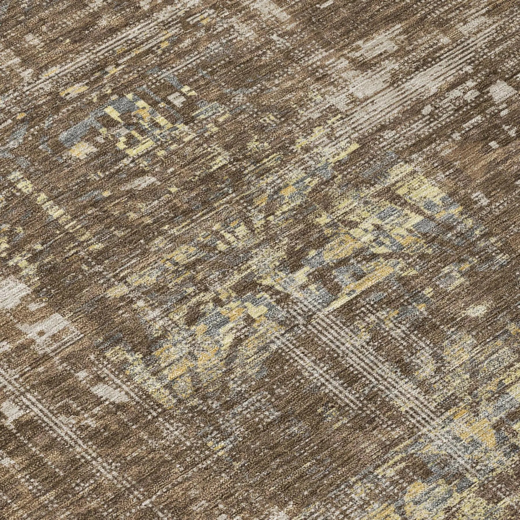 8' X 10' Chocolate And Brown Abstract Washable Indoor Outdoor Area Rug Homeroots Outdoor