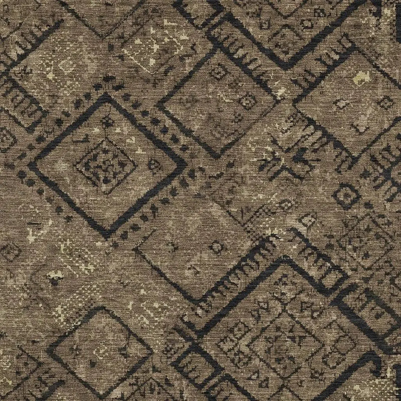8' X 10' Chocolate And Brown Geometric Washable Indoor Outdoor Area Rug Homeroots Outdoor