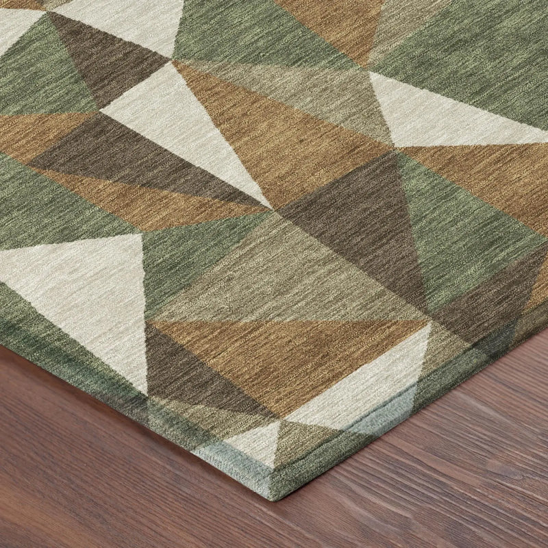 8' X 10' Chocolate And Brown Geometric Washable Indoor Outdoor Area Rug Homeroots Outdoor