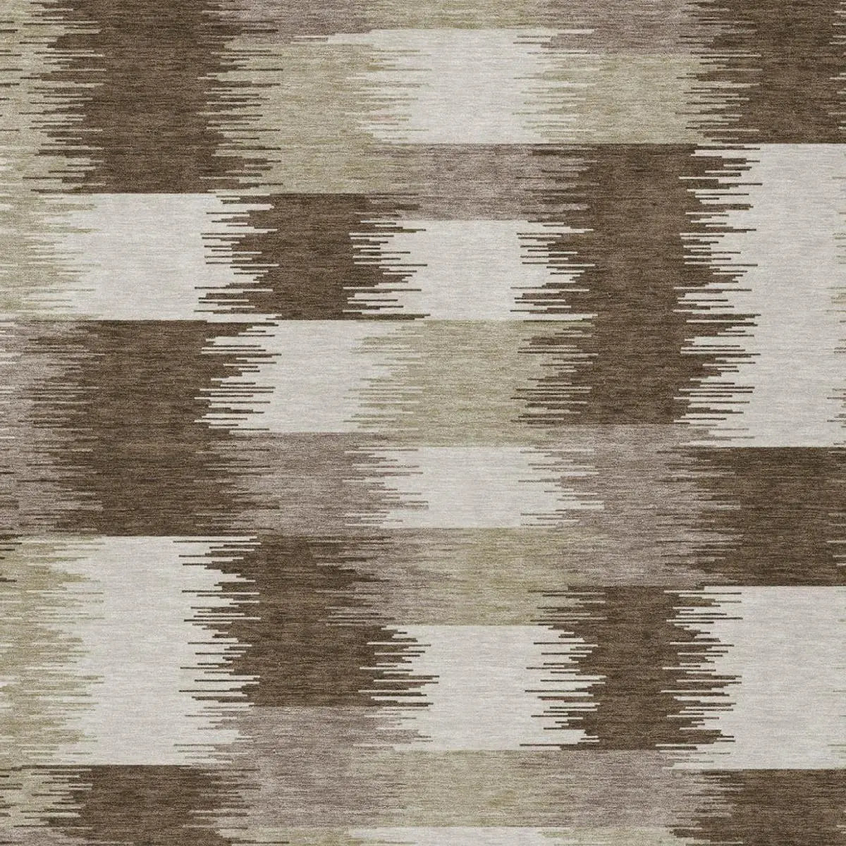 8' X 10' Chocolate And Brown Geometric Washable Indoor Outdoor Area Rug Homeroots Outdoor