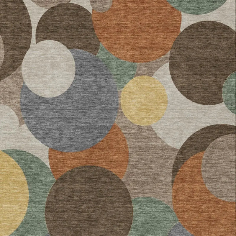 8' X 10' Chocolate And Brown Geometric Washable Indoor Outdoor Area Rug Homeroots Outdoor