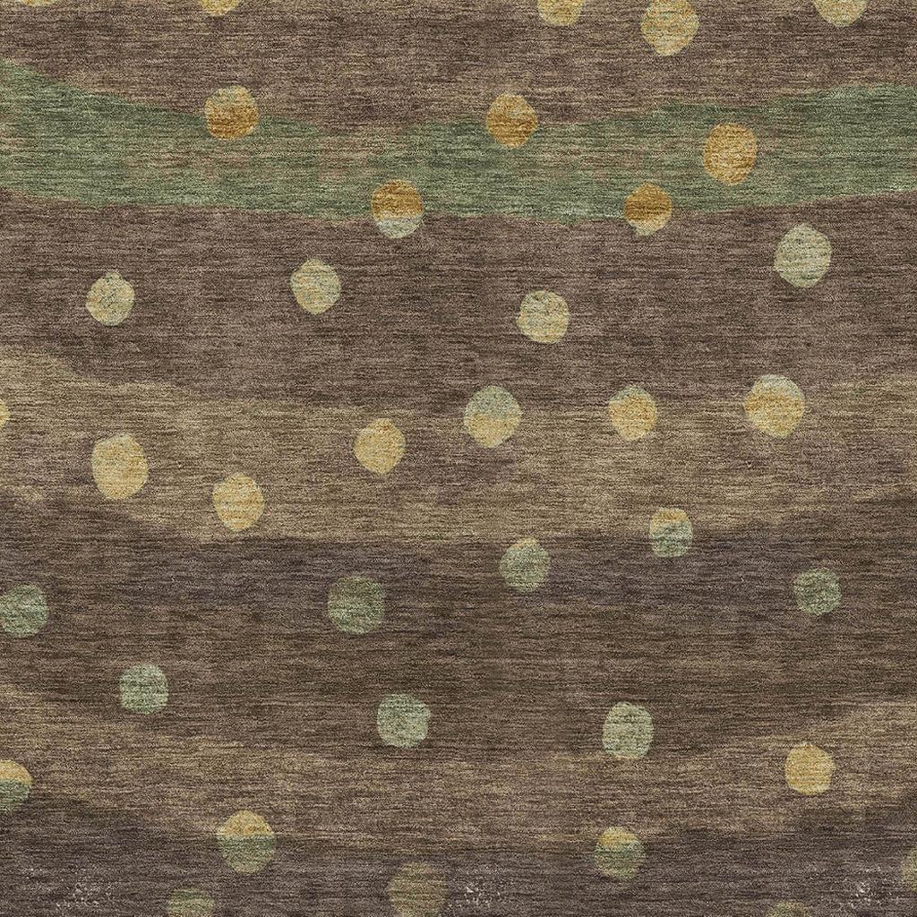 8' X 10' Chocolate And Navy Blue Striped Washable Indoor Outdoor Area Rug Homeroots Outdoor