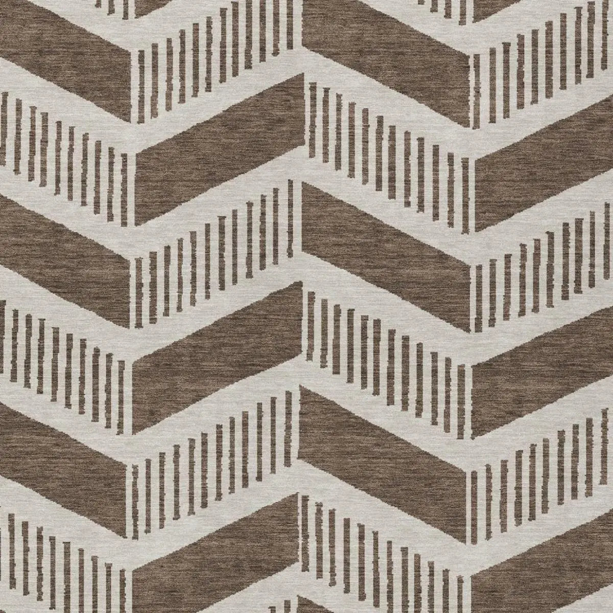 8' X 10' Coffee And Brown Geometric Washable Indoor Outdoor Area Rug Homeroots Outdoor