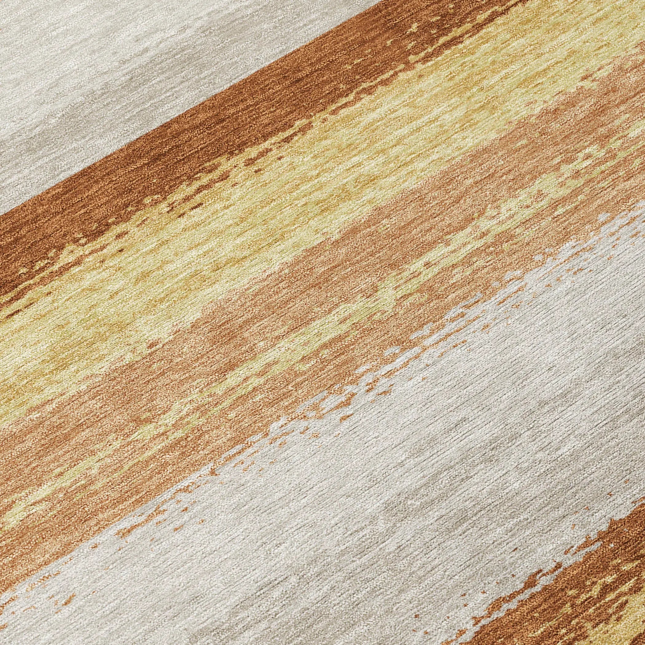 8' X 10' Copper And Purple Striped Washable Indoor Outdoor Area Rug Homeroots Outdoor