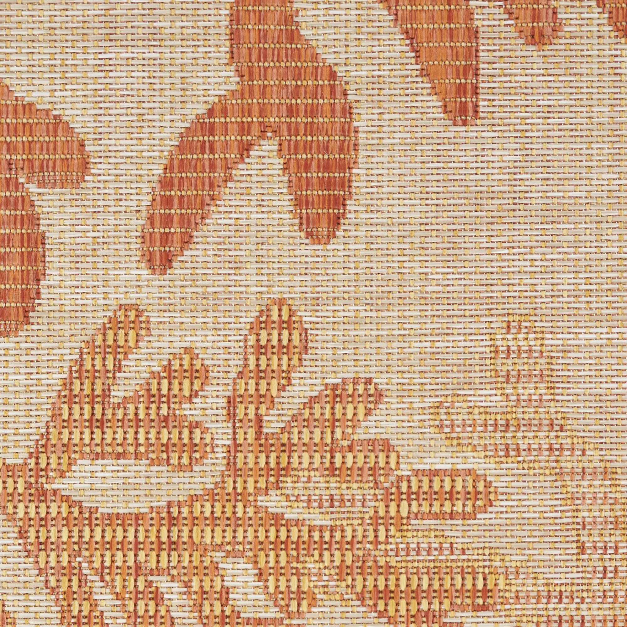 8' X 10' Coral And Beige Nautical Indoor Outdoor Area Rug Homeroots Outdoor