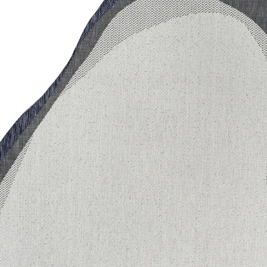 8' X 10' Cream And Navy Blue Abstract Indoor Outdoor Area Rug Homeroots Outdoor