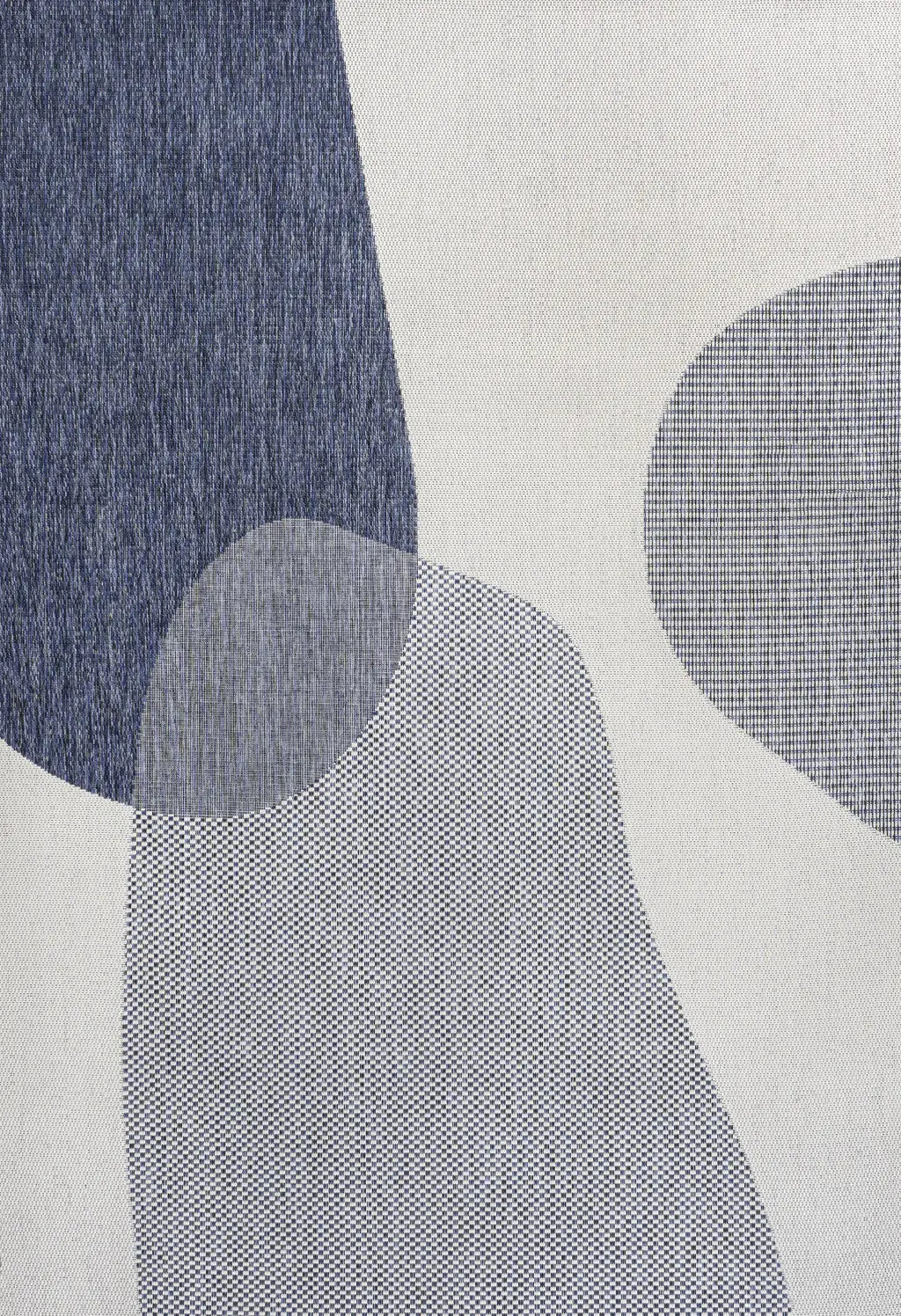 8' X 10' Cream And Navy Blue Geometric Indoor Outdoor Area Rug Homeroots Outdoor