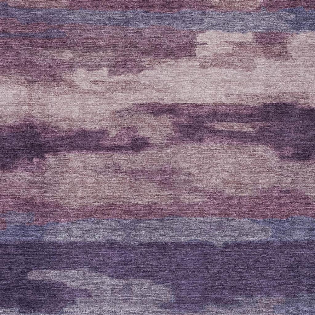 8' X 10' Eggplant And Purple Abstract Washable Indoor Outdoor Area Rug Homeroots Outdoor