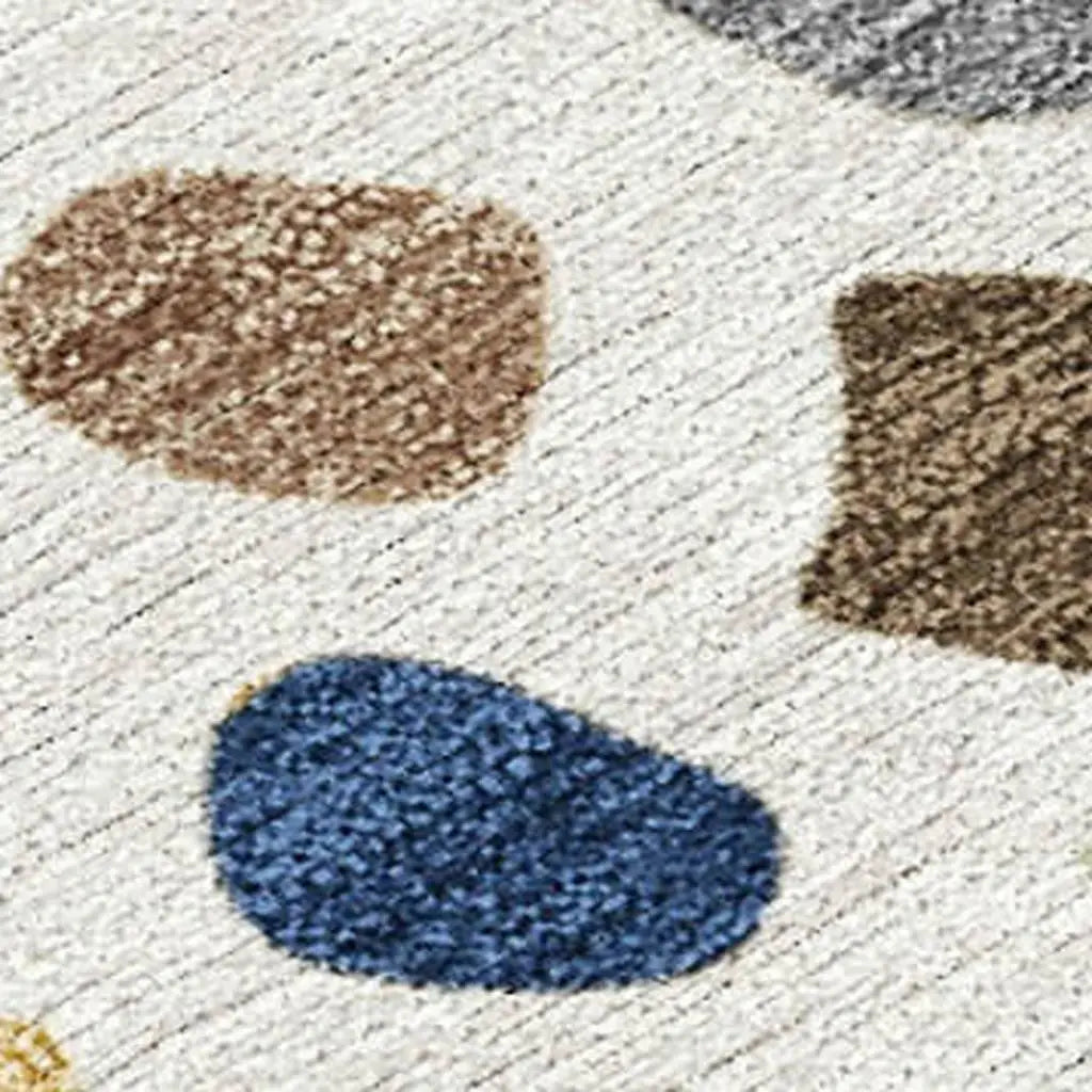 8' X 10' Gold And Ivory Tribal Washable Indoor Outdoor Area Rug Homeroots Outdoor