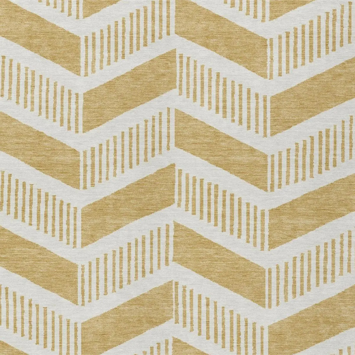 8' X 10' Gold And Linen Geometric Washable Indoor Outdoor Area Rug Homeroots Outdoor
