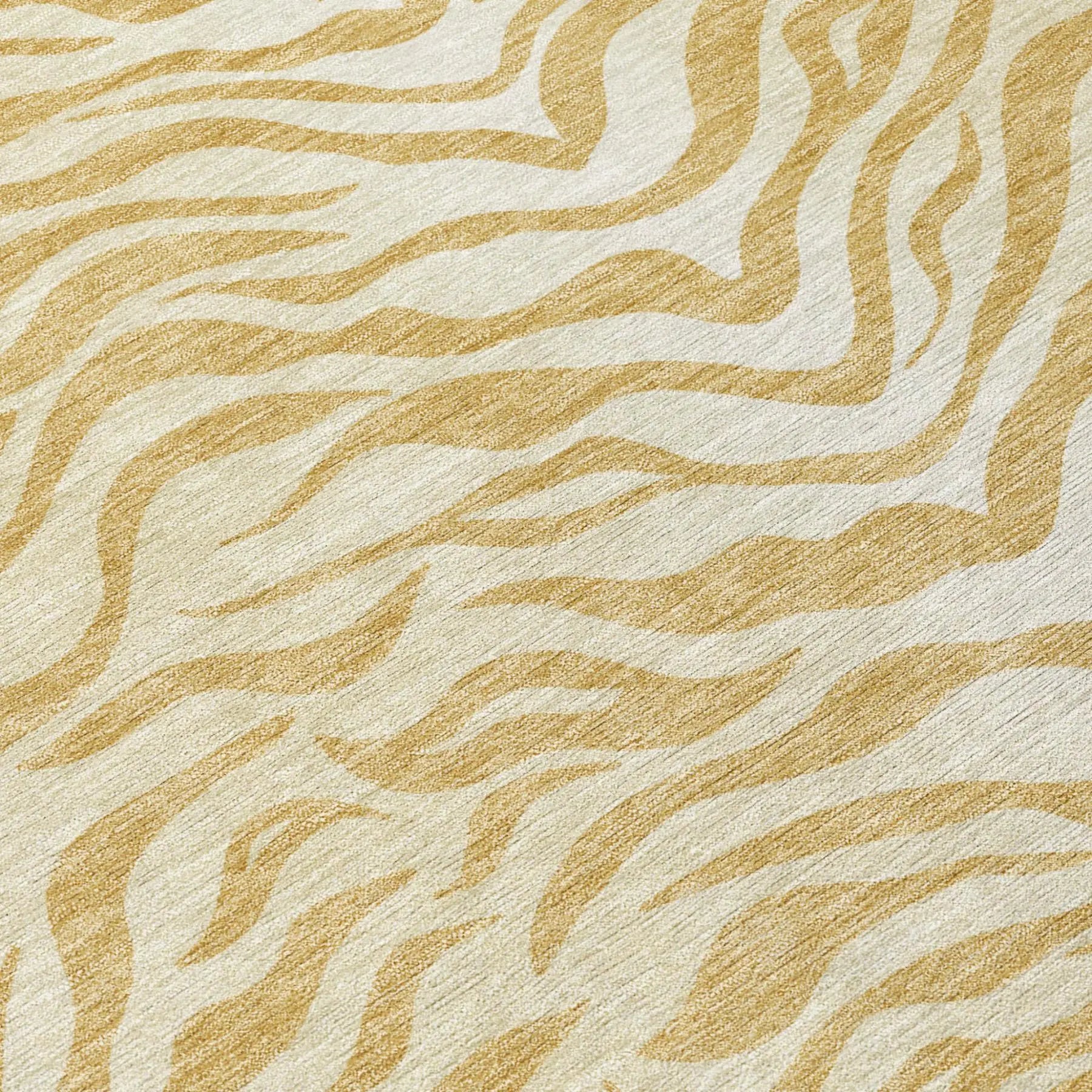 8' X 10' Gold And Wheat Animal Print Washable Indoor Outdoor Area Rug Homeroots Outdoor