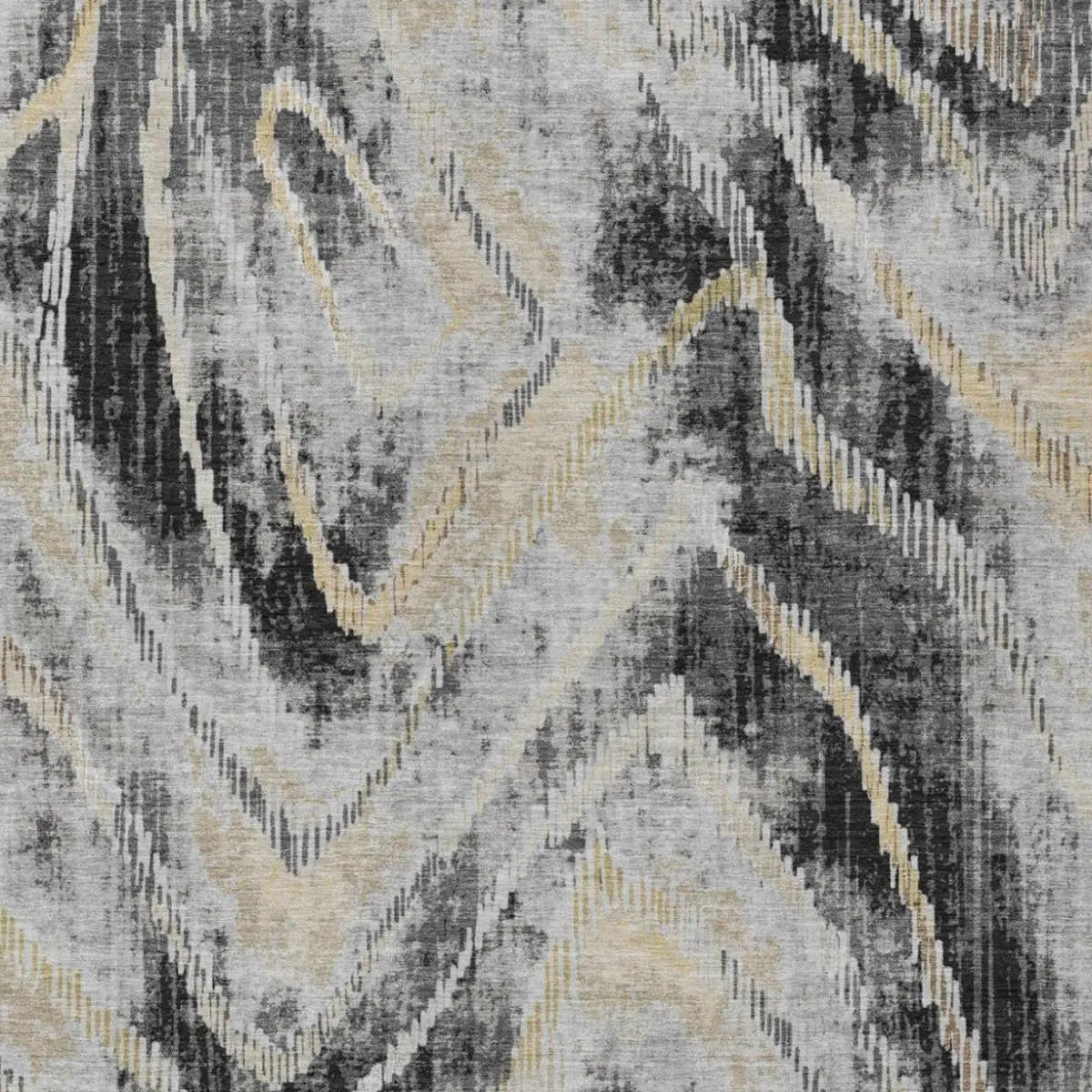 8' X 10' Graphite And Gray Abstract Washable Indoor Outdoor Area Rug Homeroots Outdoor