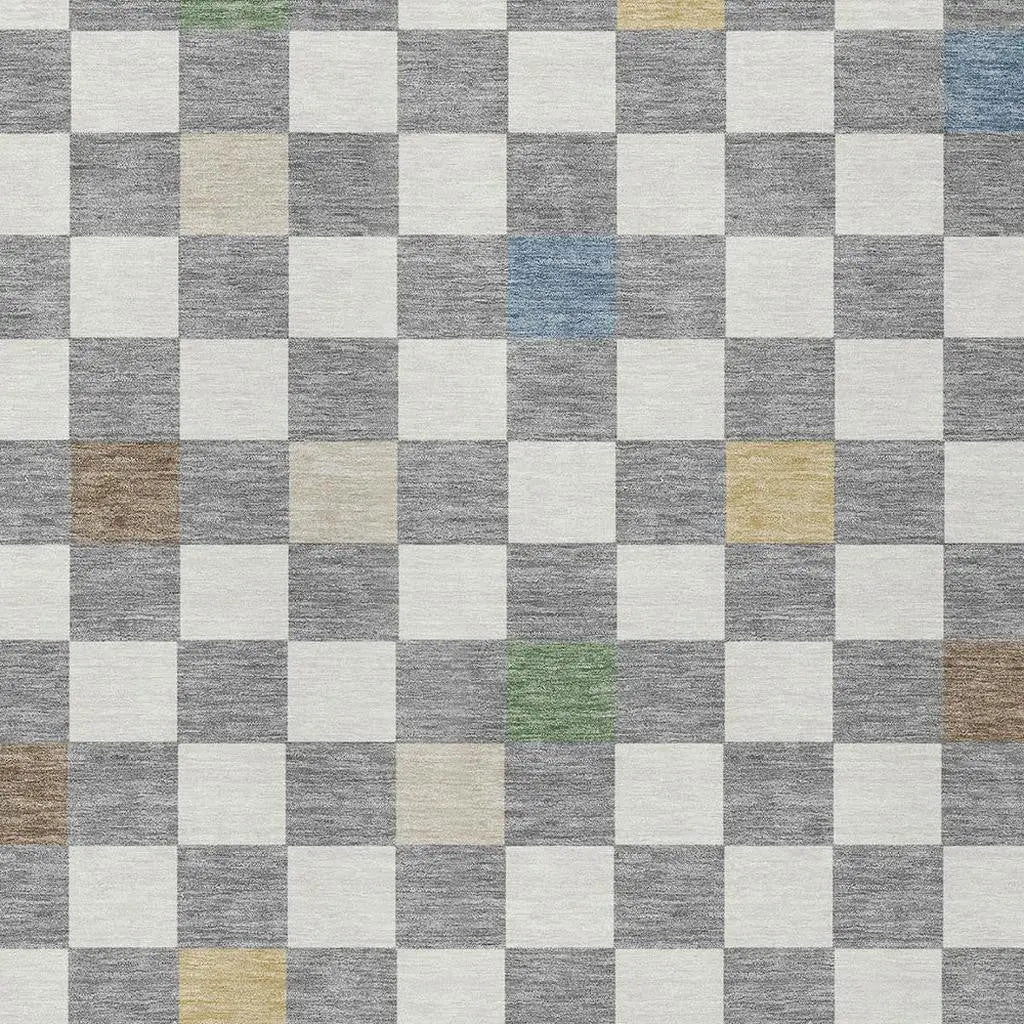 8' X 10' Gray And Beige Geometric Washable Indoor Outdoor Area Rug Homeroots Outdoor