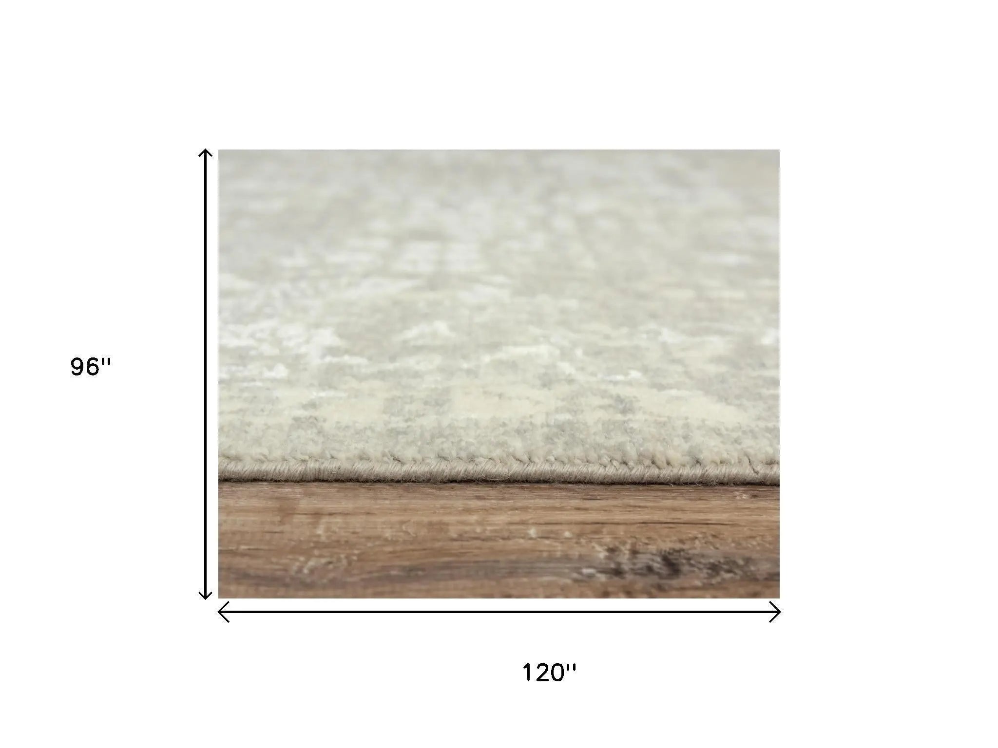 8' X 10' Gray And Beige New Zealand Lambs Wool Oriental Hand Carved Handmade Area Rug Homeroots Home Decor