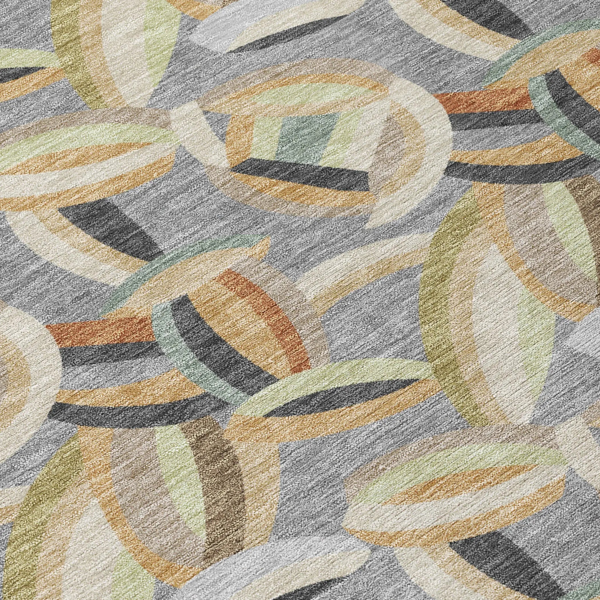 8' X 10' Gray And Charcoal Abstract Washable Indoor Outdoor Area Rug Homeroots Outdoor