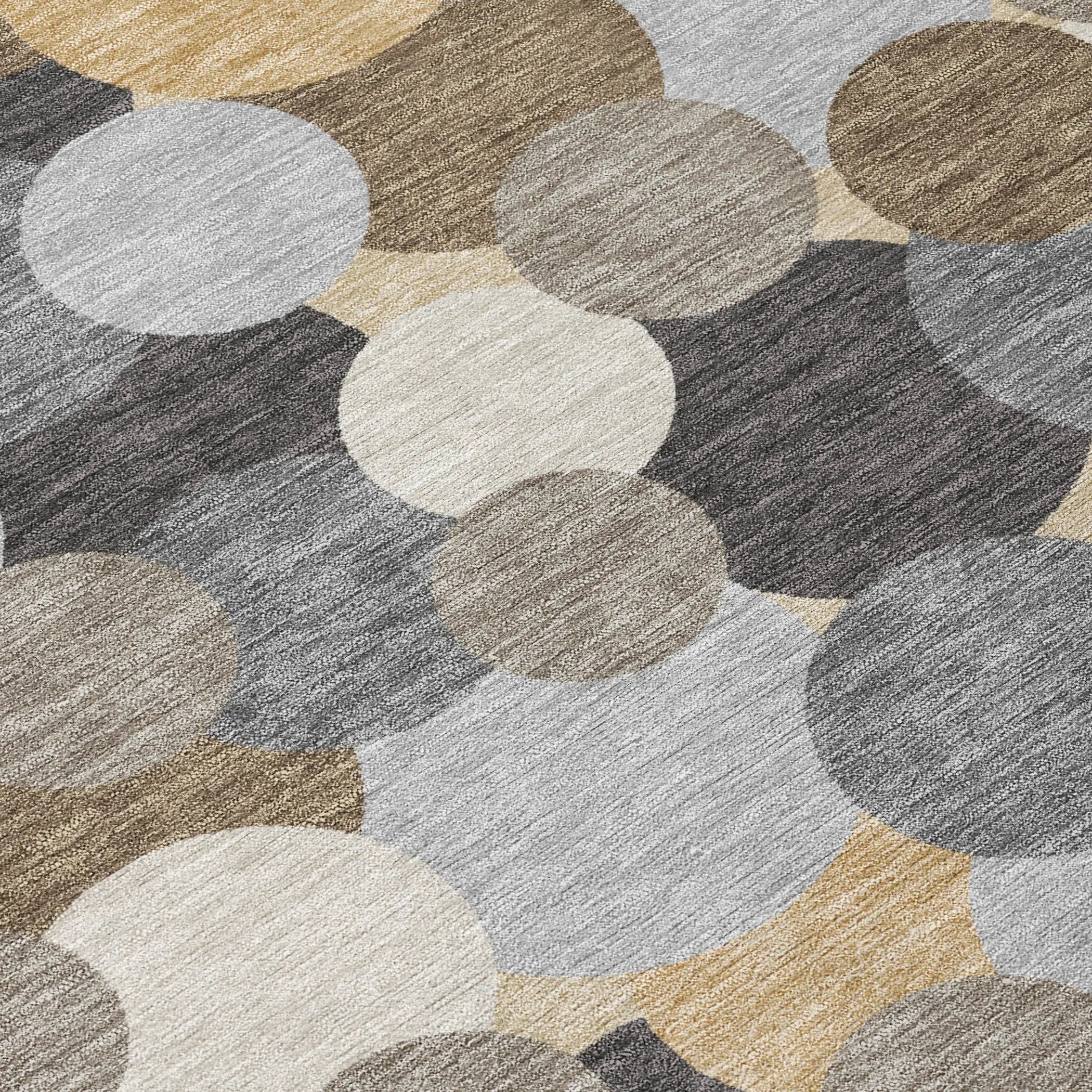 8' X 10' Gray And Chocolate Geometric Washable Indoor Outdoor Area Rug Homeroots Outdoor
