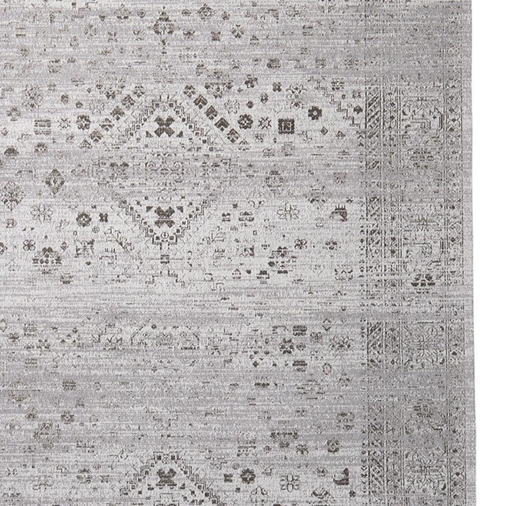 8' X 10' Gray And Cream Abstract Hand Woven Area Rug Homeroots Home Decor