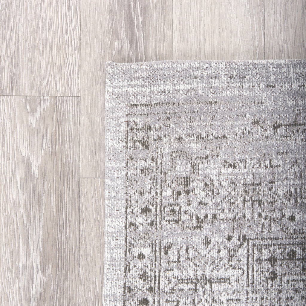 8' X 10' Gray And Cream Abstract Hand Woven Area Rug Homeroots Home Decor