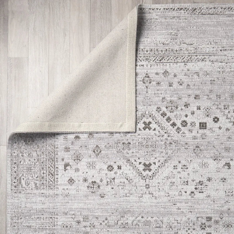 8' X 10' Gray And Cream Abstract Hand Woven Area Rug Homeroots Home Decor