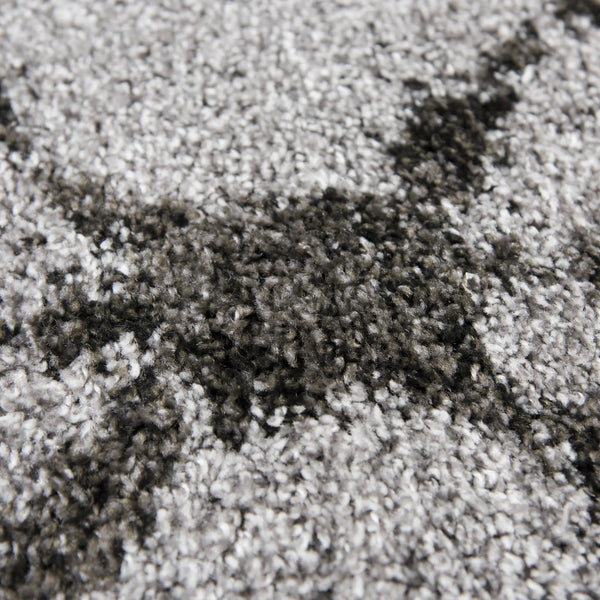 8' X 10' Gray And Dark Gray Trellis Shag Area Rug Homeroots Home Decor
