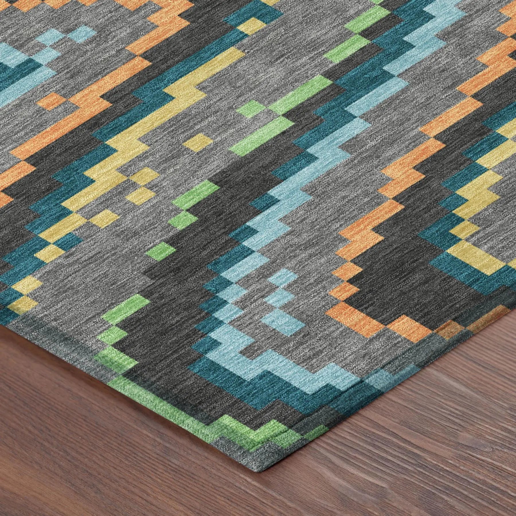 8' X 10' Gray And Graphite Abstract Washable Indoor Outdoor Area Rug Homeroots Outdoor
