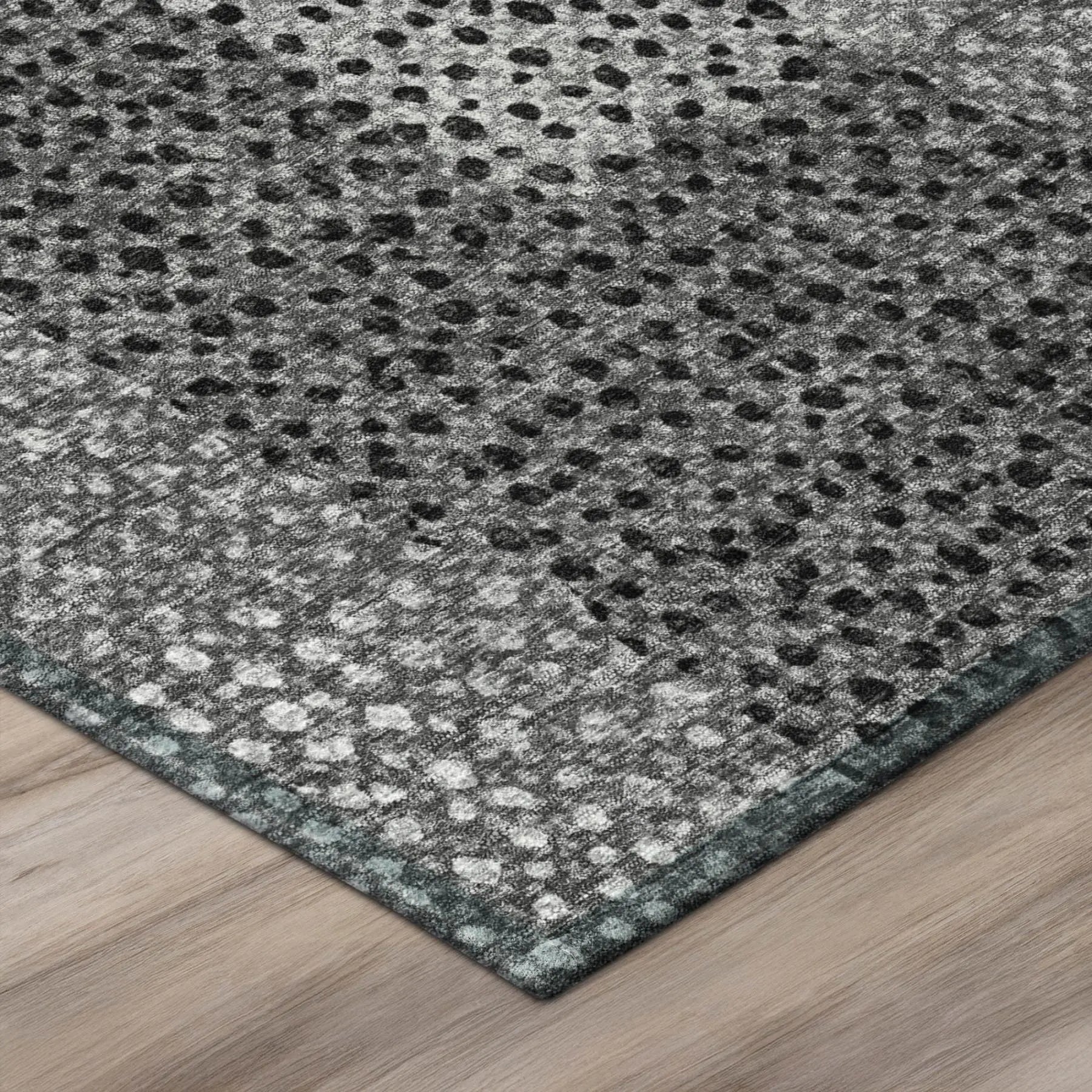 8' X 10' Gray And Graphite Abstract Washable Indoor Outdoor Area Rug Homeroots Outdoor