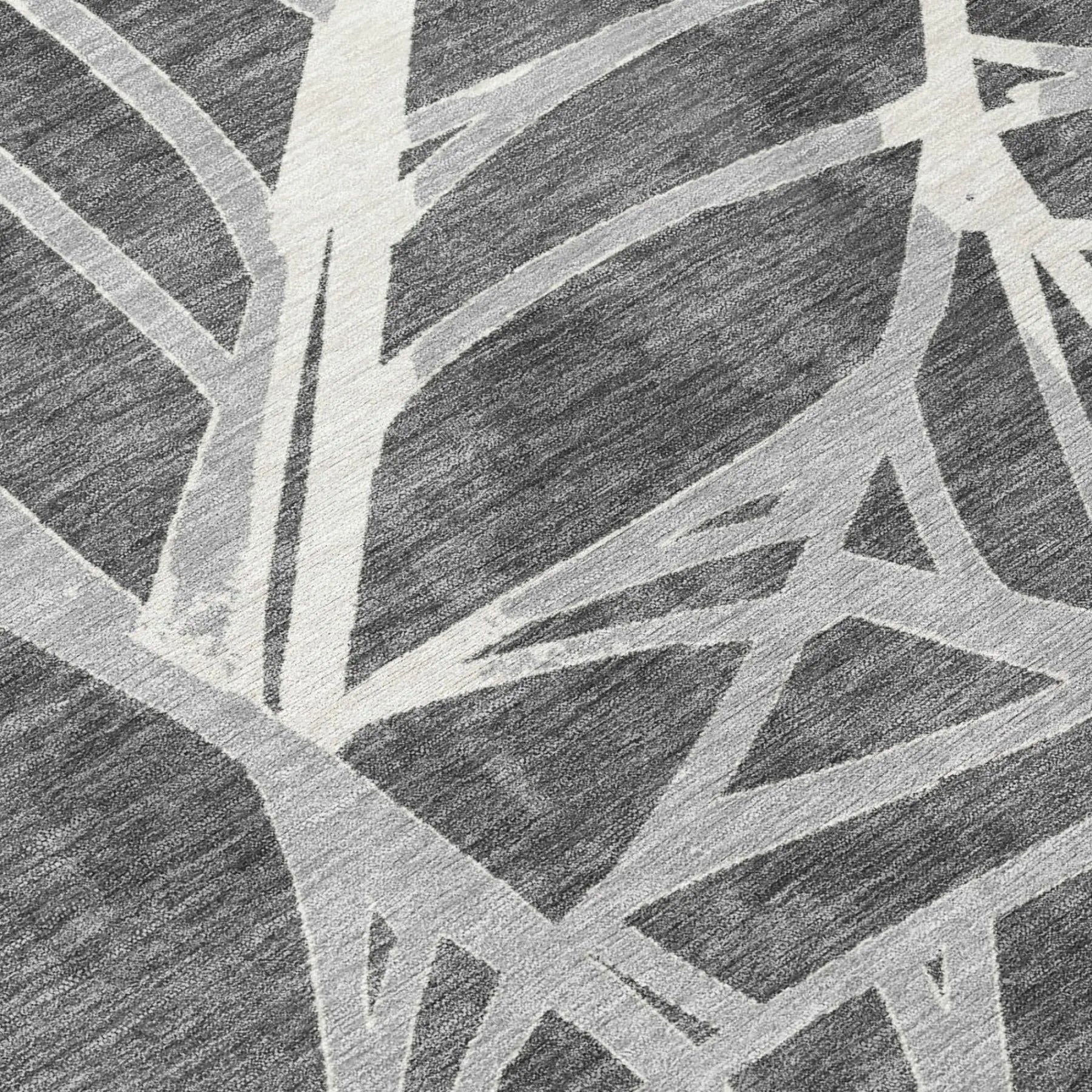 8' X 10' Gray And Graphite Floral Washable Indoor Outdoor Area Rug Homeroots Outdoor