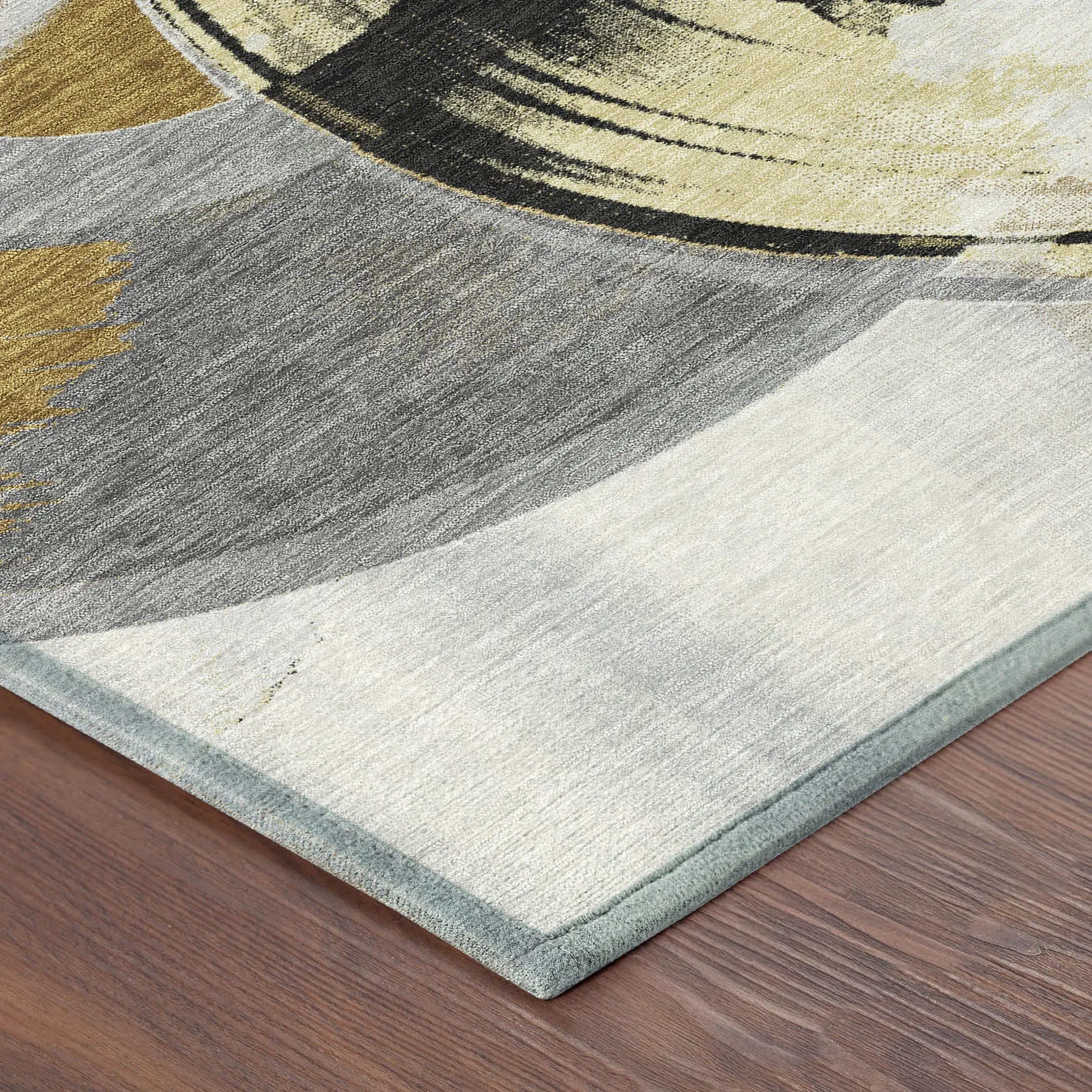 8' X 10' Gray And Graphite Geometric Washable Indoor Outdoor Area Rug Homeroots Outdoor